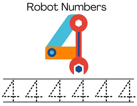 Robot Numbers Worksheet 的图像结果