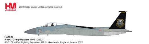 F-15C "Grim Reapers 1977 - 2022" 86-0172, 493rd Fighter Squadron, RAF ...