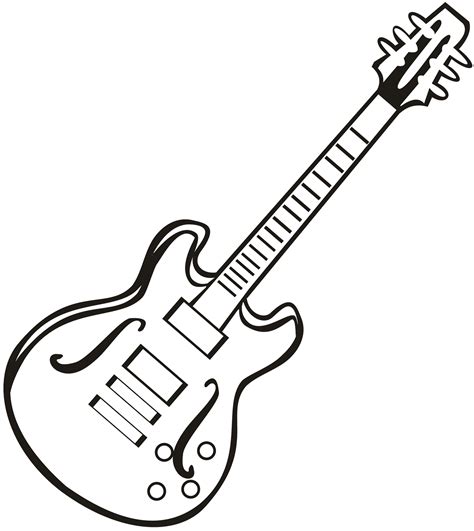 Electric Guitar Coloring Page