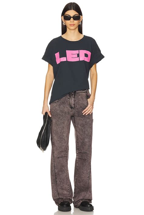 DAYDREAMER Led Zeppelin Led Zep Merch Tee in Vintage Black | REVOLVE