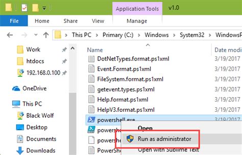 Image result for Select Administrator Windows PowerShell