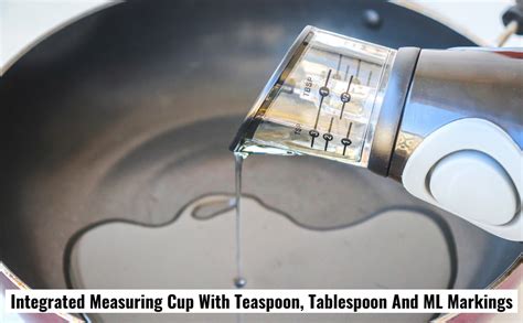 InstaCuppa Glass Oil Dispenser Bottle with Press, Measure & Pour for ...