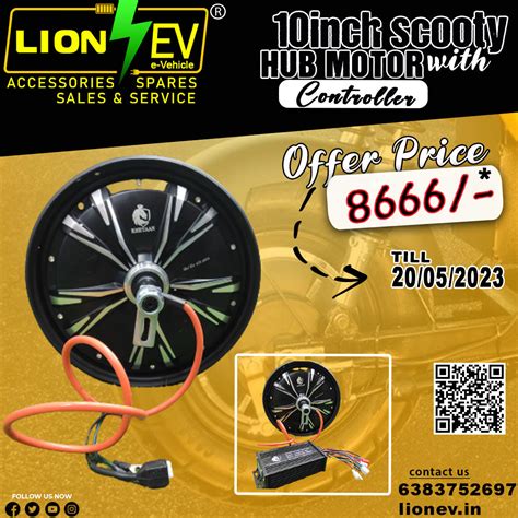 Buy 10inch scooty Hub Motor with controller in best price – Lion ...