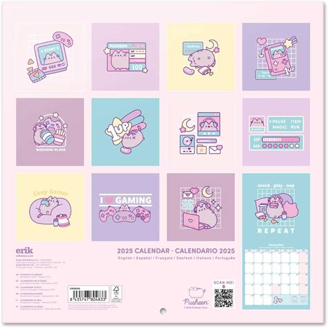 Grupo Erik Pusheen Wall Calendar 2025 | 12 x 12 India | Ubuy