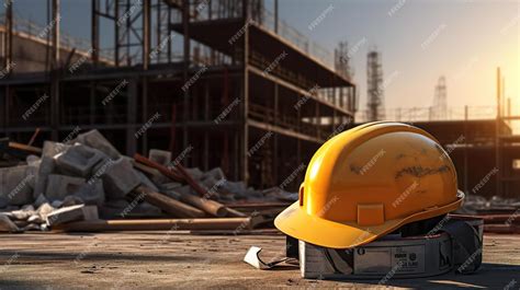 Premium AI Image | Construction helmets and blueprints on the table