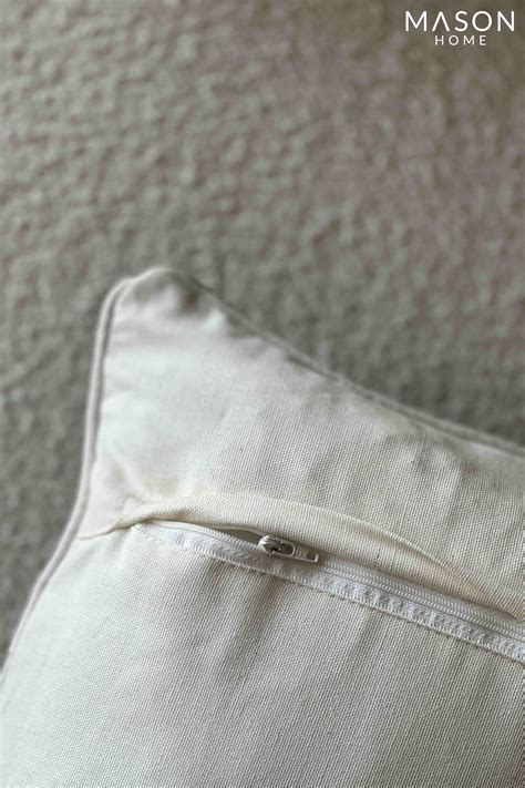 Geometric Embroidered Lumbar Cushion Cover – Mason Home