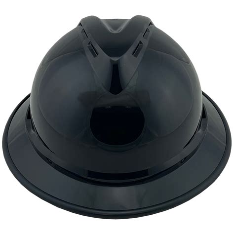 MSA Advance Full Brim Vented Hard Hats with Ratchet Suspensions Black