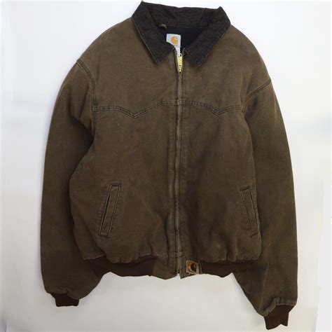 Vintage Carhartt Canvas Santa Fe Work Jacket Size 3XL J14 CHT Brown - Etsy