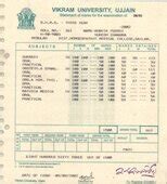 Vikram University — incorrect enrolment number in marksheet