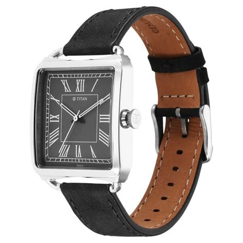 Buy Online Titan Retro Revive Quartz Analog Black Dial Leather Strap ...