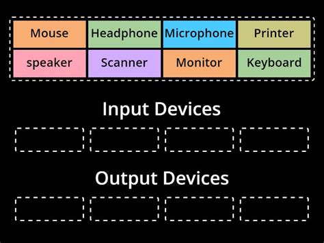 Input and Output devices - Group sort
