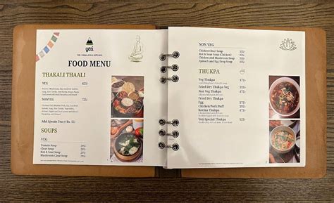 Menu at Yeti - The Himalayan Kitchen, Vagator