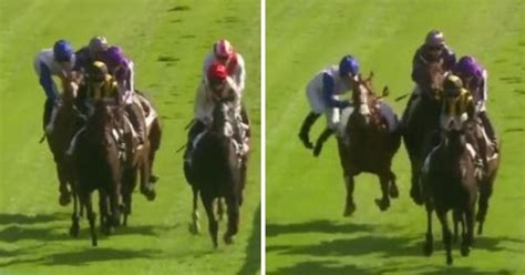 Jockey Christophe Soumillon Elbows Rival Mid-race