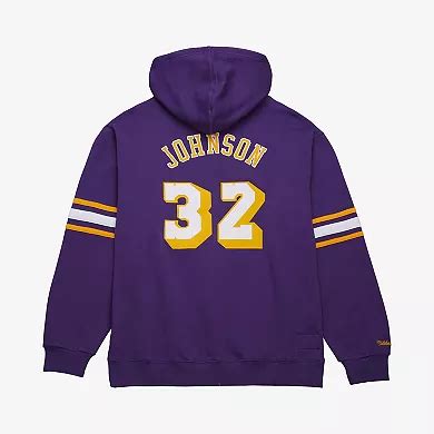Men's Mitchell & Ness Magic Johnson Purple Los Angeles Lakers Name ...