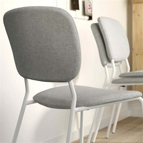 VIHALS chair, white/Tibbleby beige-grey - IKEA