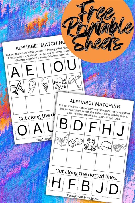 Image result for Alphabet Matching Printable Free