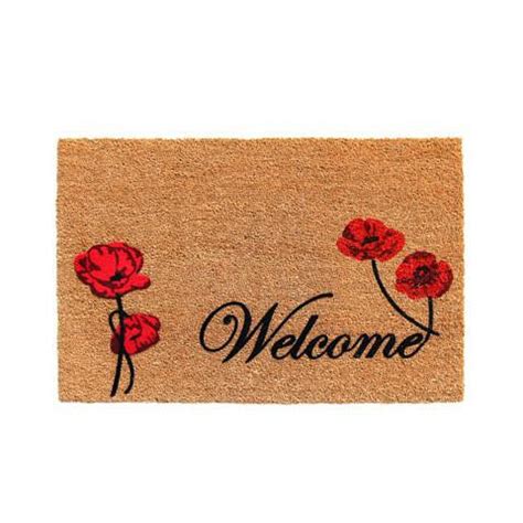 OnlyMat Elegant Natural Printed Flocked Coir Welcome Door Mat | Welcome ...