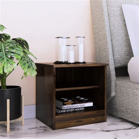 Takeo Bedside Table – Wooden Nightstand in Walnut Finish with Storage ...