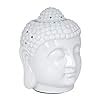 astroghar White Big Ceramic Buddha Head Fragrance Oil Warmer Lamp (9 ...