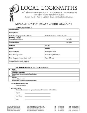 Fillable Online AccountApplication - Template Fax Email Print - pdfFiller