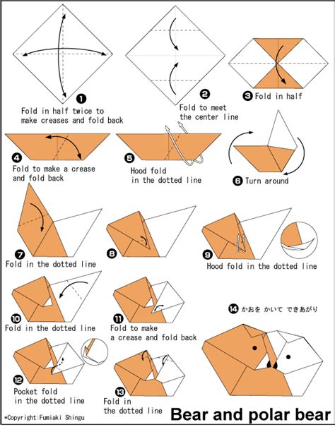 Image result for Origami Bear Tutorial