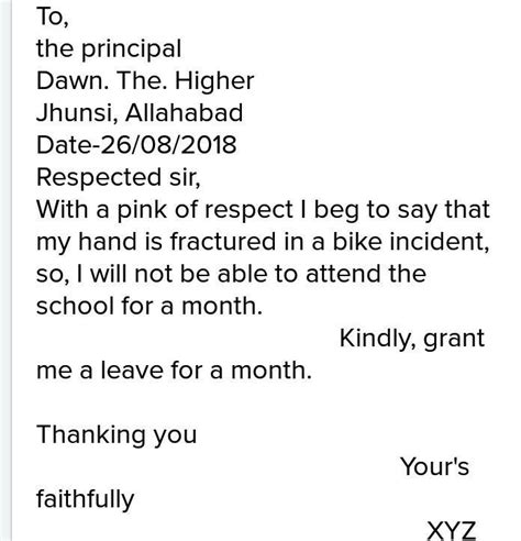 Application for fracture in right hand leave write - Brainly.in