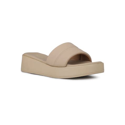 Buy Inc.5 Womens Beige Casual Round Toe Flatform Sandal Online