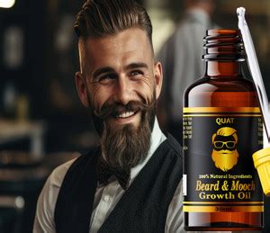 QUAT Beard Thickening Growth Oil – For Robust and Voluminous Facial ...