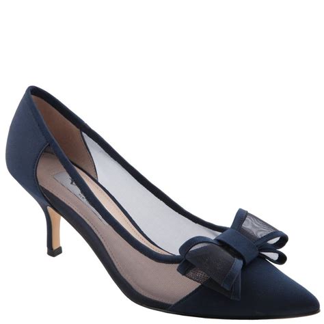 BIANCA-NEW NAVY SATIN | Kitten heel shoes, Heels, Kitten heels