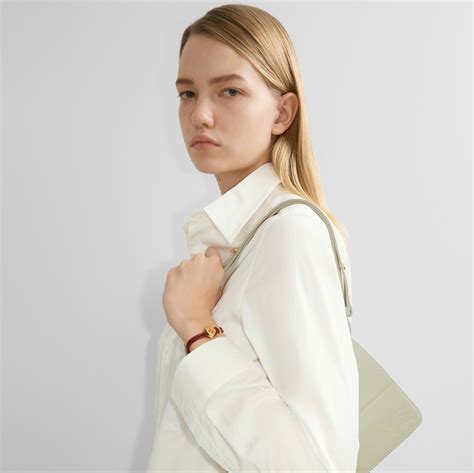 Leather B Shield Bracelet in Gold/rust - Women | Burberry® Official