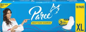Paree Dry Feel XL Pads For Heavy Flow And 3 Seconds Absorption Sanitary ...