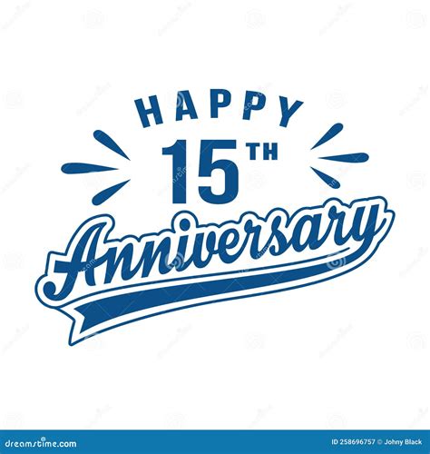 Happy 15th Anniversary. 15 Years Anniversary Design Template Stock ...