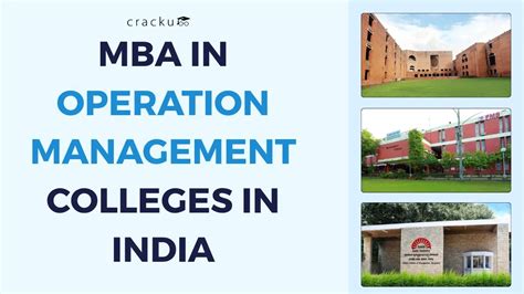 Top MBA Colleges In Operation Management In India 2025