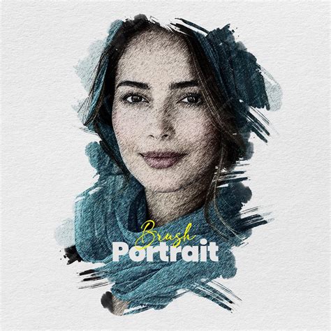 Premium PSD | Brush effect photoshop template