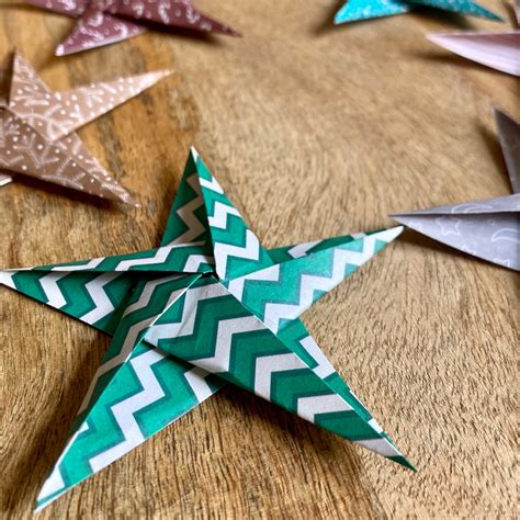 Christmas Origami Stars Set of 12 Handmade Paper Stars - Etsy