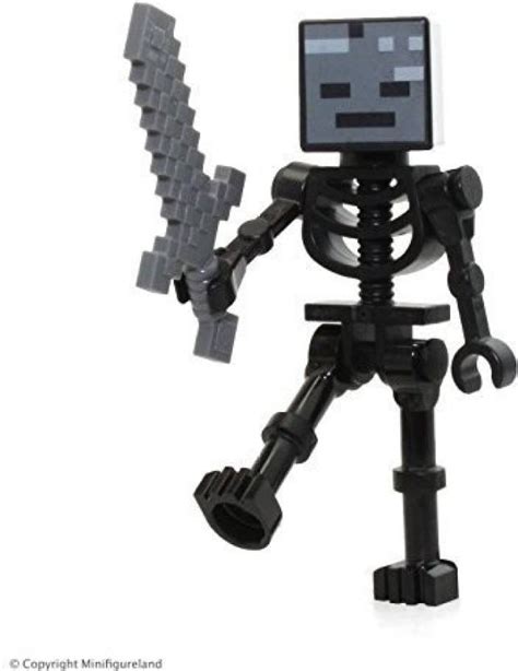 LEGO Minecraft Wither Skeleton Minifigure With Sword - Minecraft Wither ...