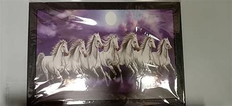 SAF paintings 7 Running Horse Vastu UV Textured Home Decorative Gift ...
