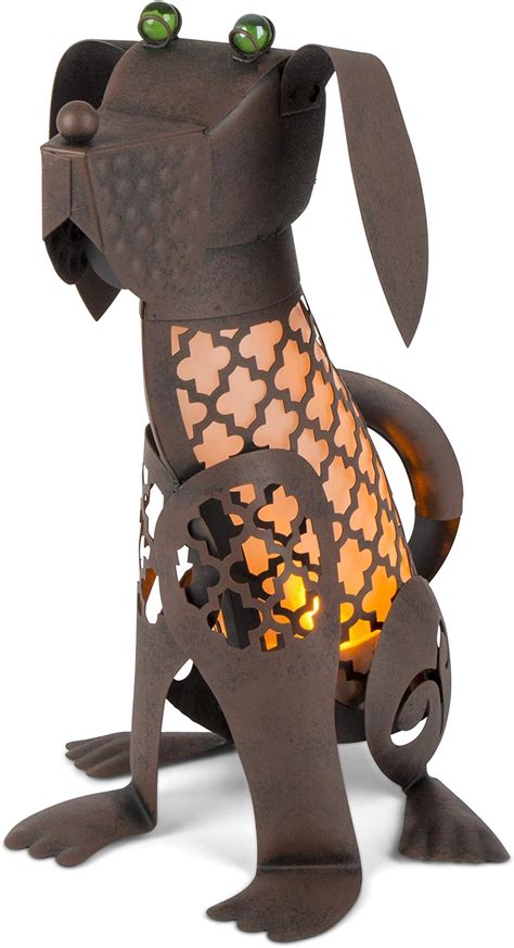 Amazon.com : Garden Meadow 15 in H Solar Lighted Dog : Patio, Lawn & Garden