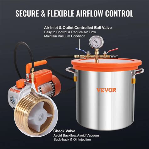 VEVOR 5 Gallon Vacuum Chamber and 3.5 CFM Pump Kit, India | Ubuy