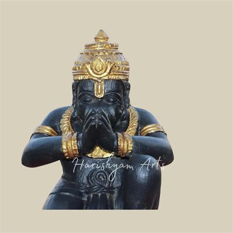 18" black hanuman murti