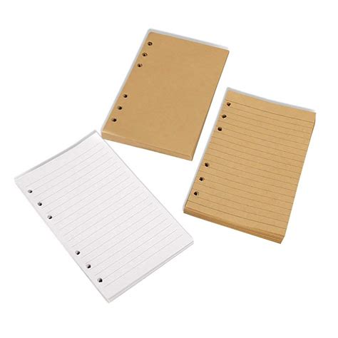 Lvcky A6 Standard 6 Holes Refillable Filler Paper Inserts Lined ...