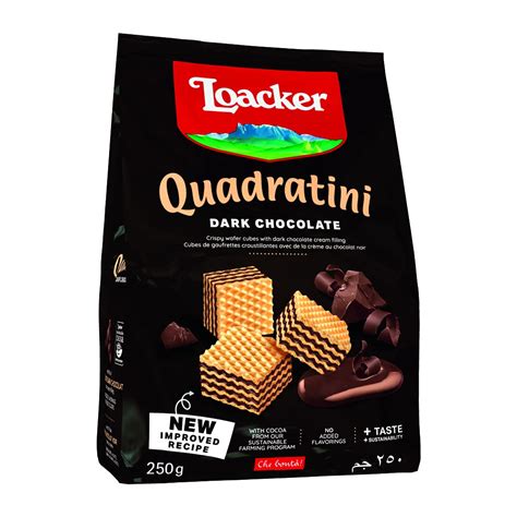 Loacker Quadratini Dark Chocolate 250Gram - Italy : Amazon.in: Grocery ...