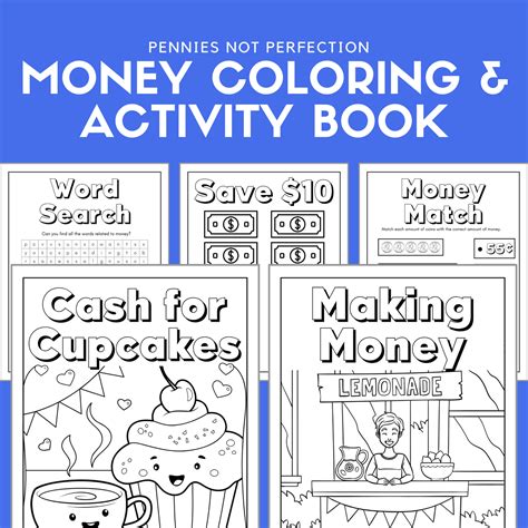 Money Coloring Book For Kids (35 CUTE Money Coloring Sheets ...