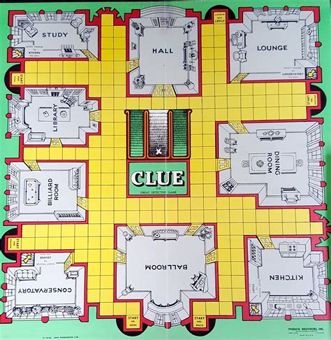 Clue Game Board Printable - Printable Calendars AT A GLANCE