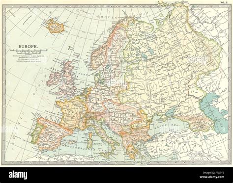 EUROPE: Continent: Iceland, 1903 antique map Stock Photo - Alamy
