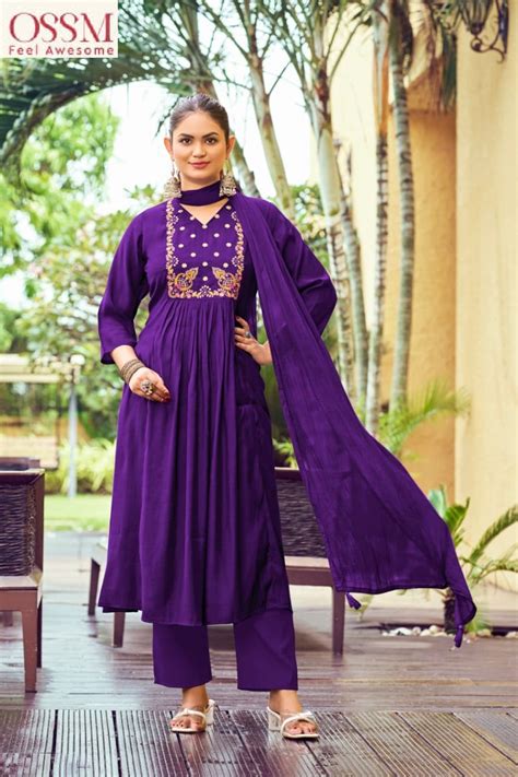 Gulmohar Ossm Chanderi Readymade Anarkali Suits Exporter Ahmedabad ...