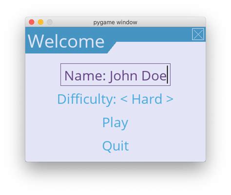 Image result for Menu Pygame