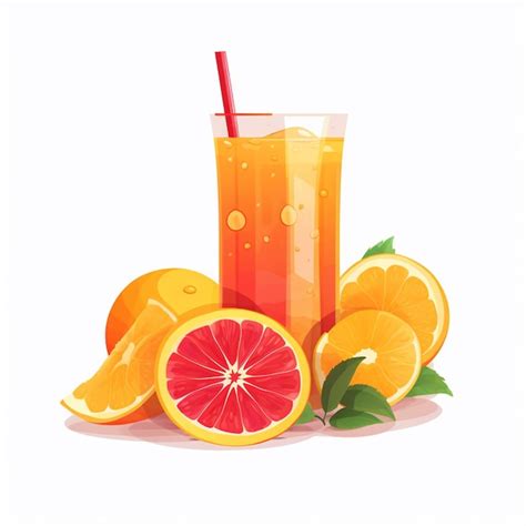 Juice fresh fruit drink isolated liquid vector illustration healthy ...