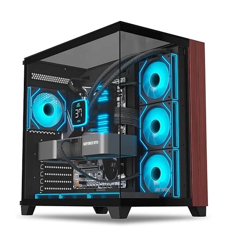 Amazon.in: Buy Ant Esports Crystal Wood ATX Mid-Tower Computer Case ...