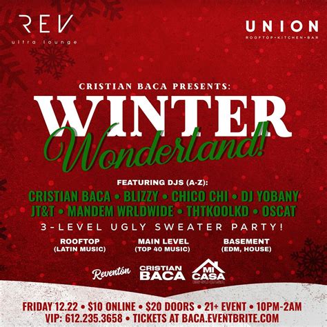 WINTER WONDERLAND: 3-Level Ugly Sweater Party (12/22), Union Rooftop ...